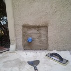 Patching stucco wall