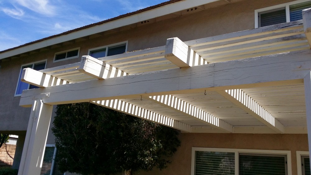 Repaired and painted patio cover